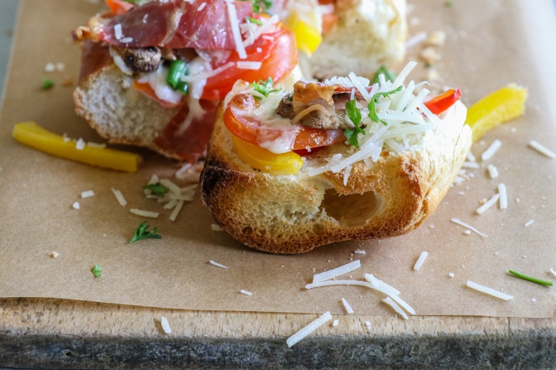 loaded bruschetta