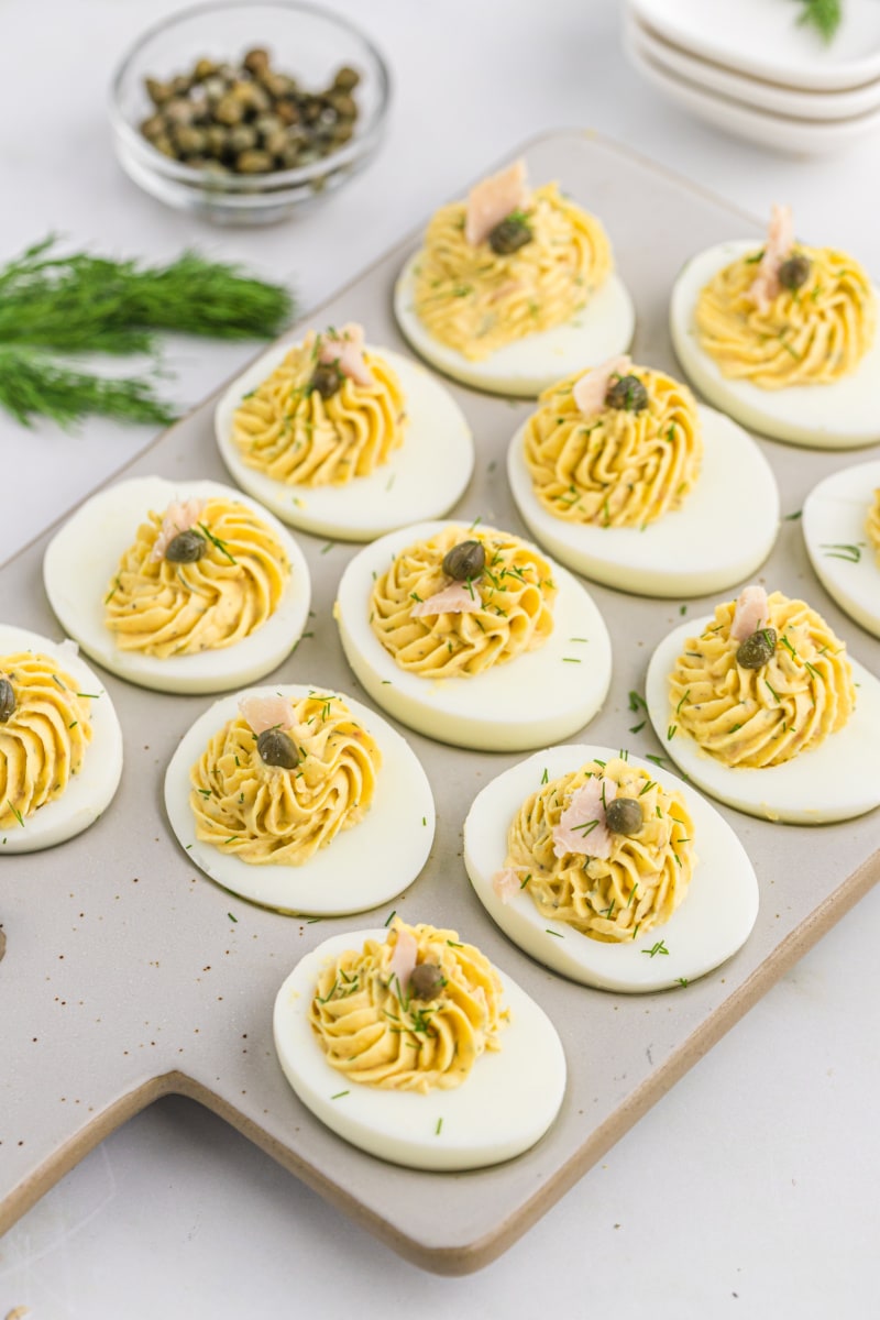 smoked salmon deviled eggs