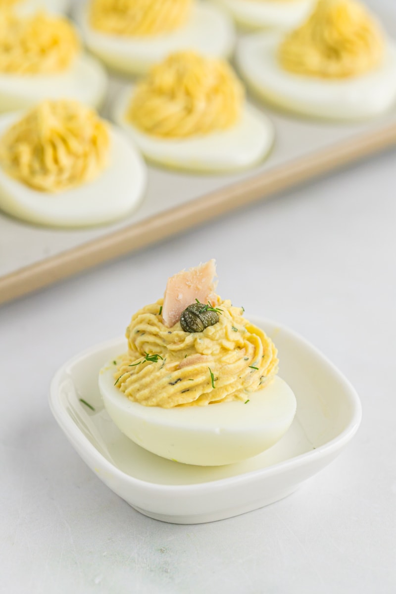 smoked salmon deviled eggs