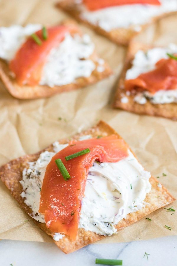 Mini Smoked Salmon Pizzas