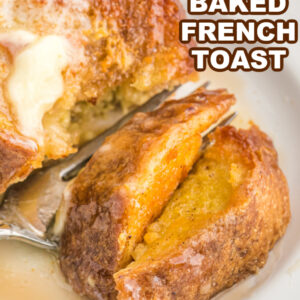 pinterest image for baked french toast
