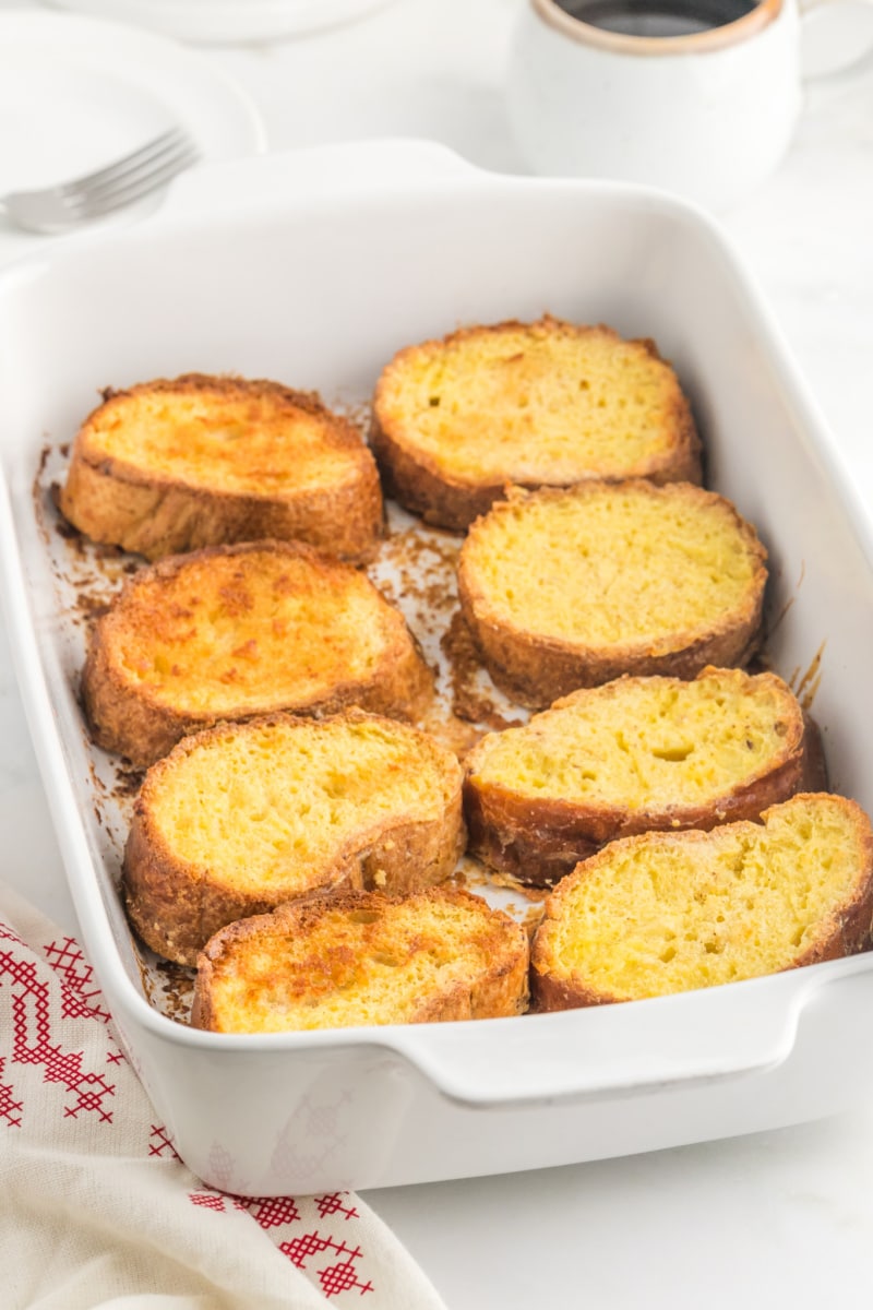 baked french toast in a pan