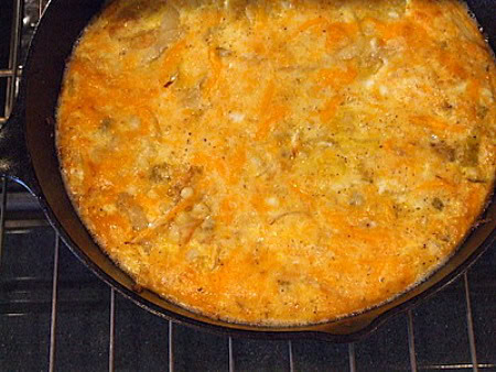 Cheese souffle with Corn and Jalapenos