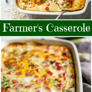 Pinterest Collage Image for Farmer's Casserole