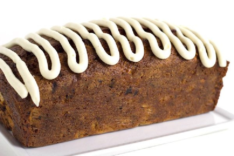 loaf of spiced pear cherry bread