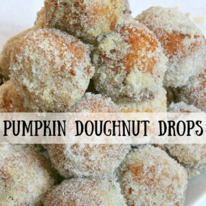 pinterest image for pumpkin doughnut drops
