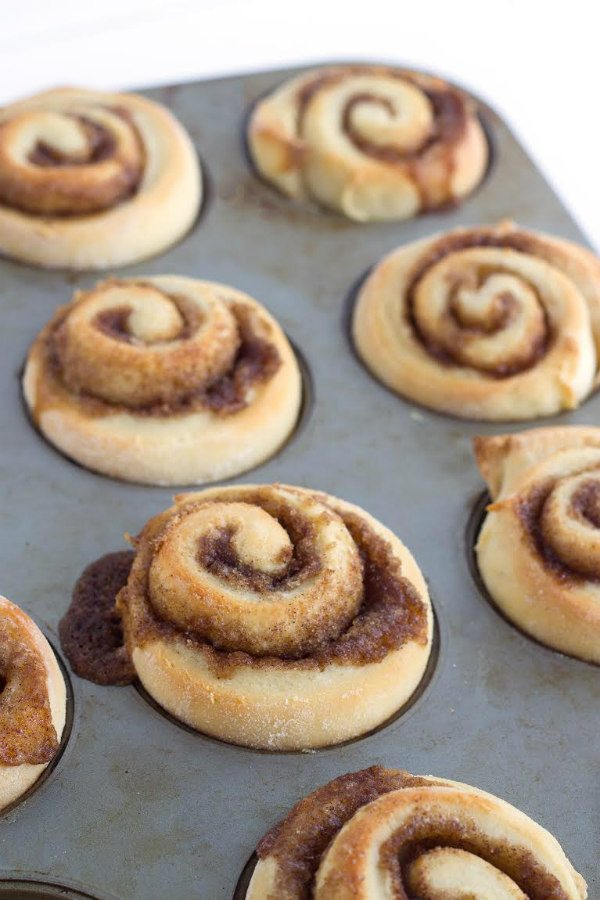 Sour Cream Cinnamon Buns - recipe from RecipeGirl.com