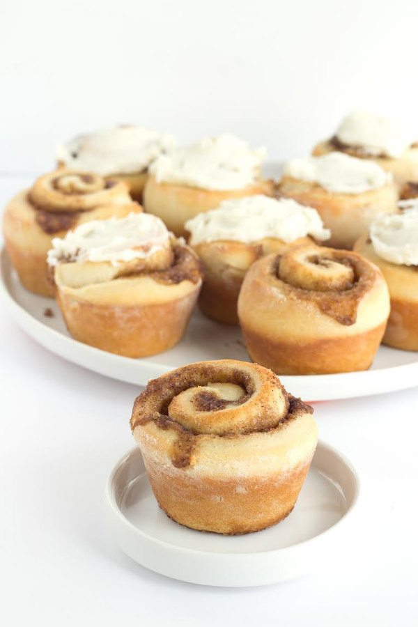 Sour Cream Cinnamon Buns - recipe from RecipeGirl.com