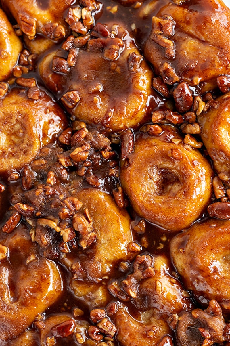 Up close Sticky Buns