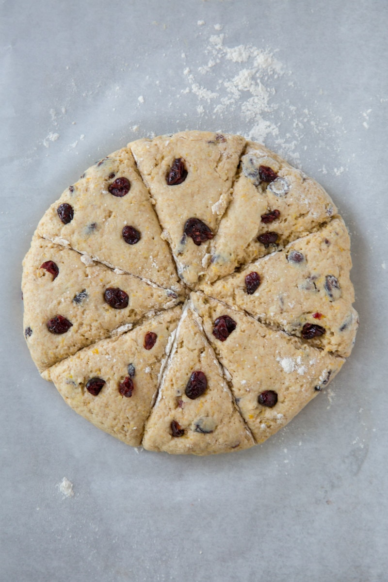 making whole wheat cranberry scones