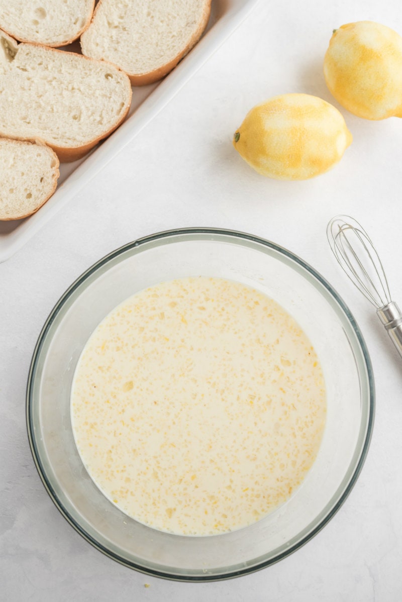 egg custard in glass bowl