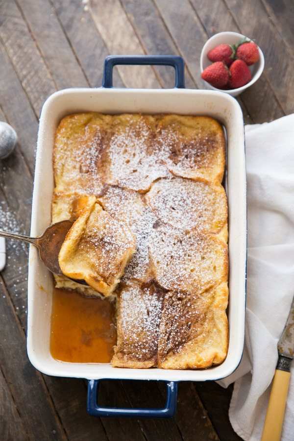 Overnight Caramel French Toast - recipe from RecipeGirl.com