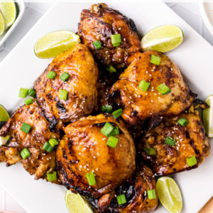 pinterest image for asian barbecue chicken