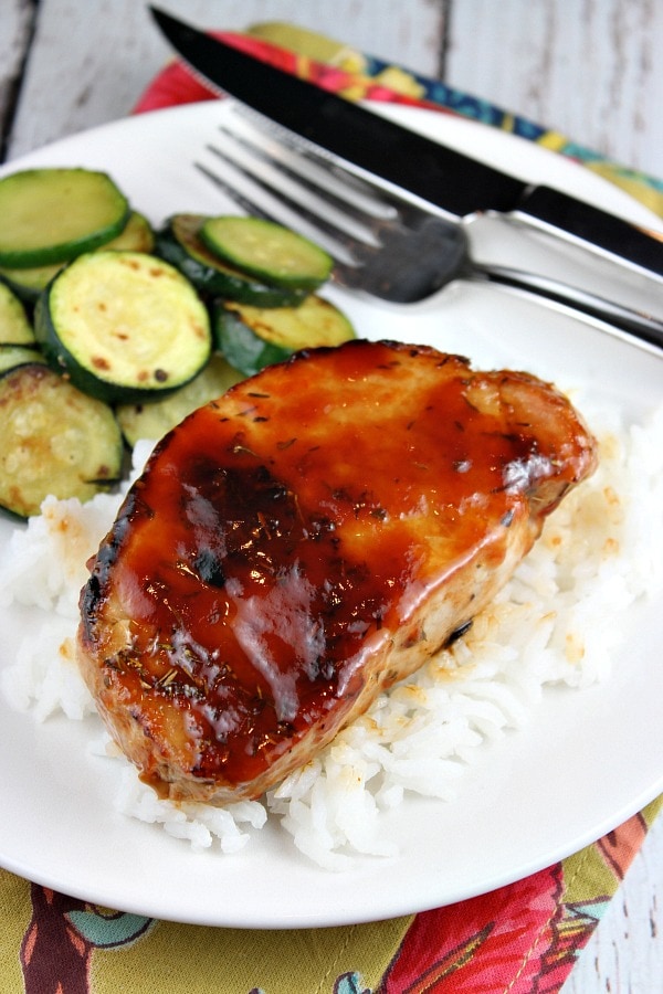 Barbecued Pork Chops from RecipeGirl.com