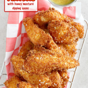 pinterest image for chicken fingers