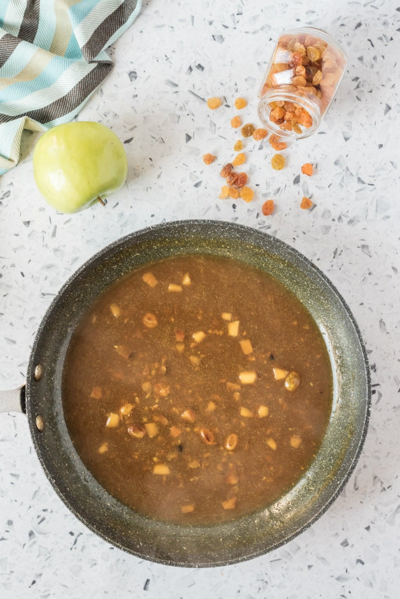 sauce for chicken cooking in skillet