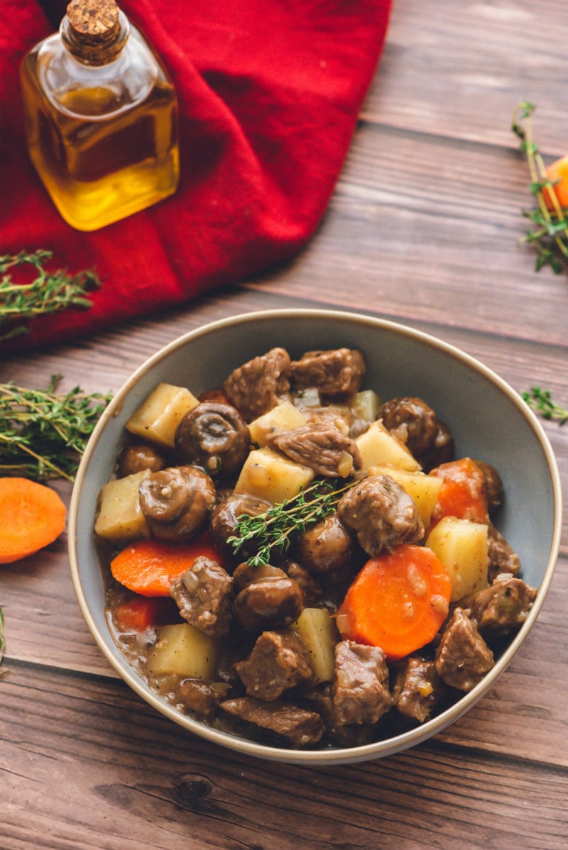 Classic Beef Stew recipe from RecipeGirl.com #classic #beef #stew #recipe #RecipeGirl Classic Beef Stew in a bowl
