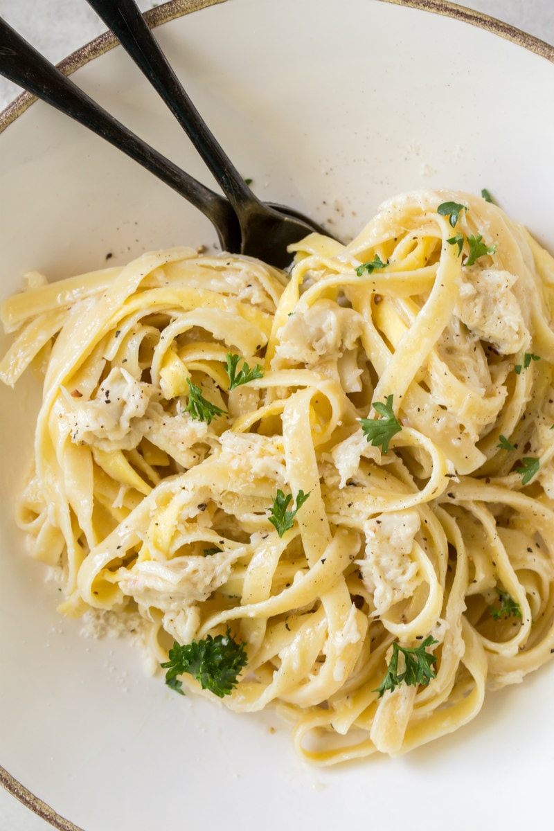 serving of Crab Fettuccine