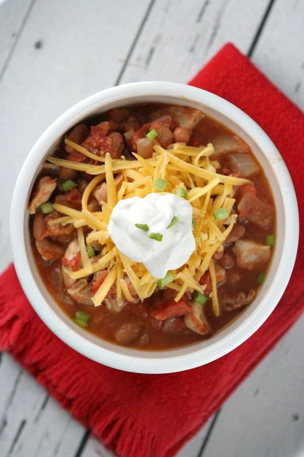 Fiery Chicken Chili Fiery Chicken Chili in bowl