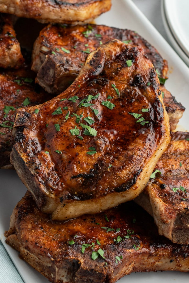 Grilled Pork Chops with Maple Cranberry Glaze - Recipe Girl
