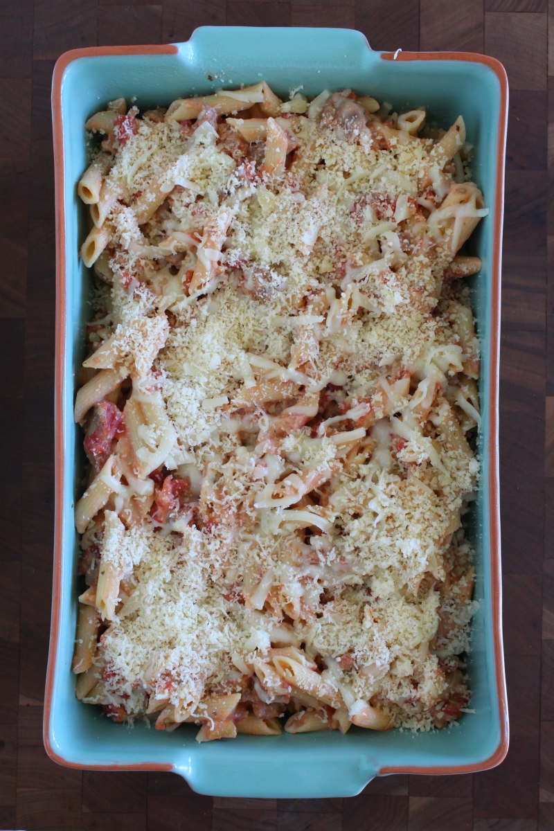 Pasta Rustica ready for the oven