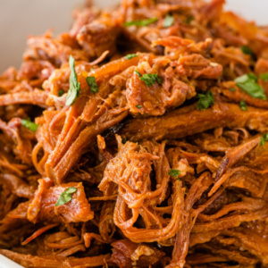 pinterest image for slow cooker pork barbecue