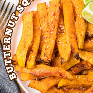 pinterest image for butternut squash fries