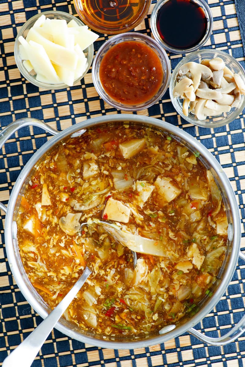 Pot of Hot and Sour Soup