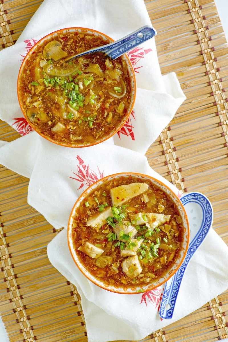 Bowls of Hot and Sour Soup