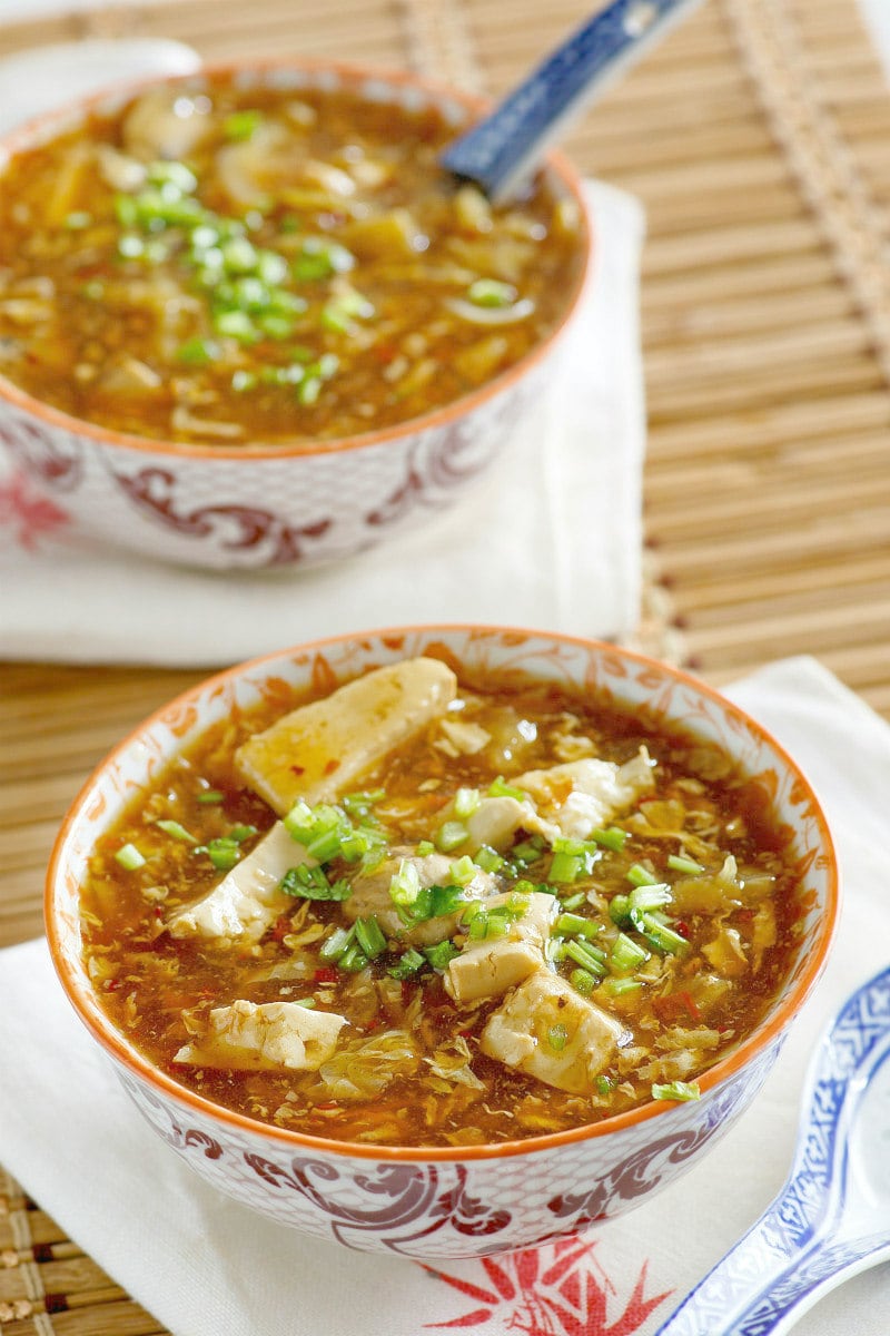 Bowls of Hot and Sour Soup