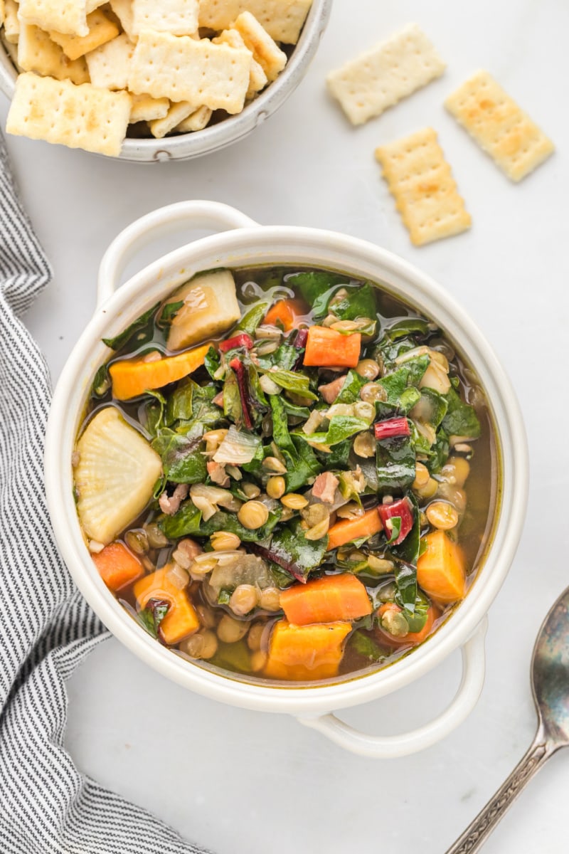 bowl of lentil soup