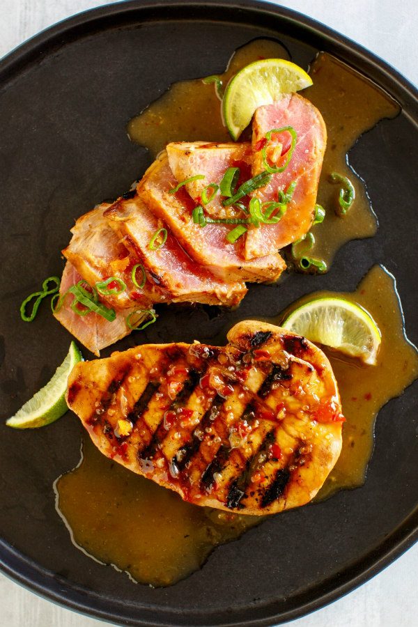 Lime Chili Marinated Tuna recipe from RecipeGirl.com Lime Chili Marinated Tuna