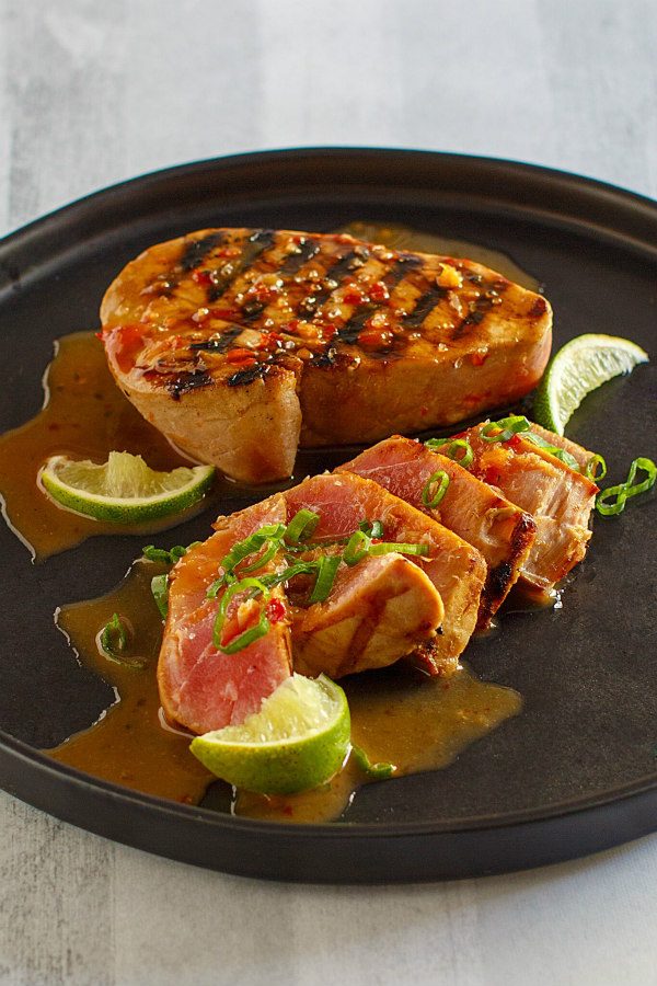 Lime Chili Marinated Tuna recipe from RecipeGirl.com Lime Chili Marinated Tuna