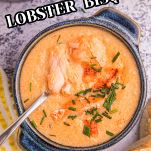 pinterest image for lobster bisque