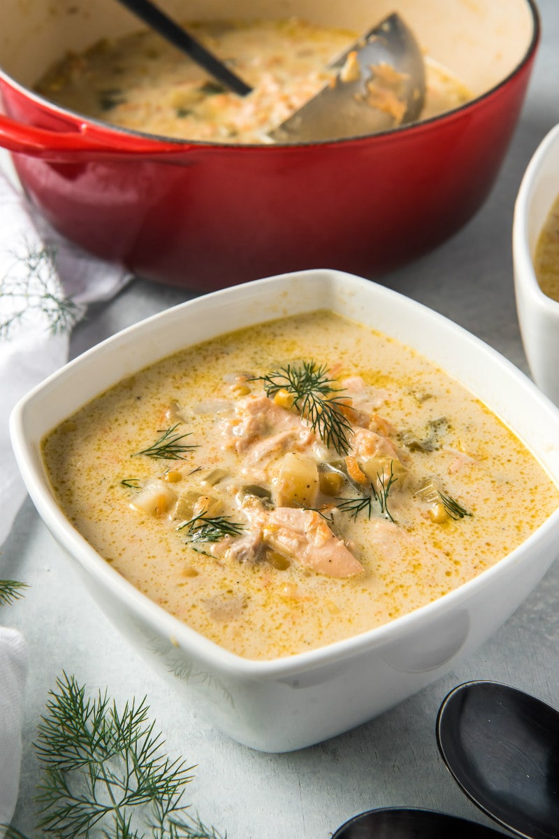 Bowl of Salmon Chowder