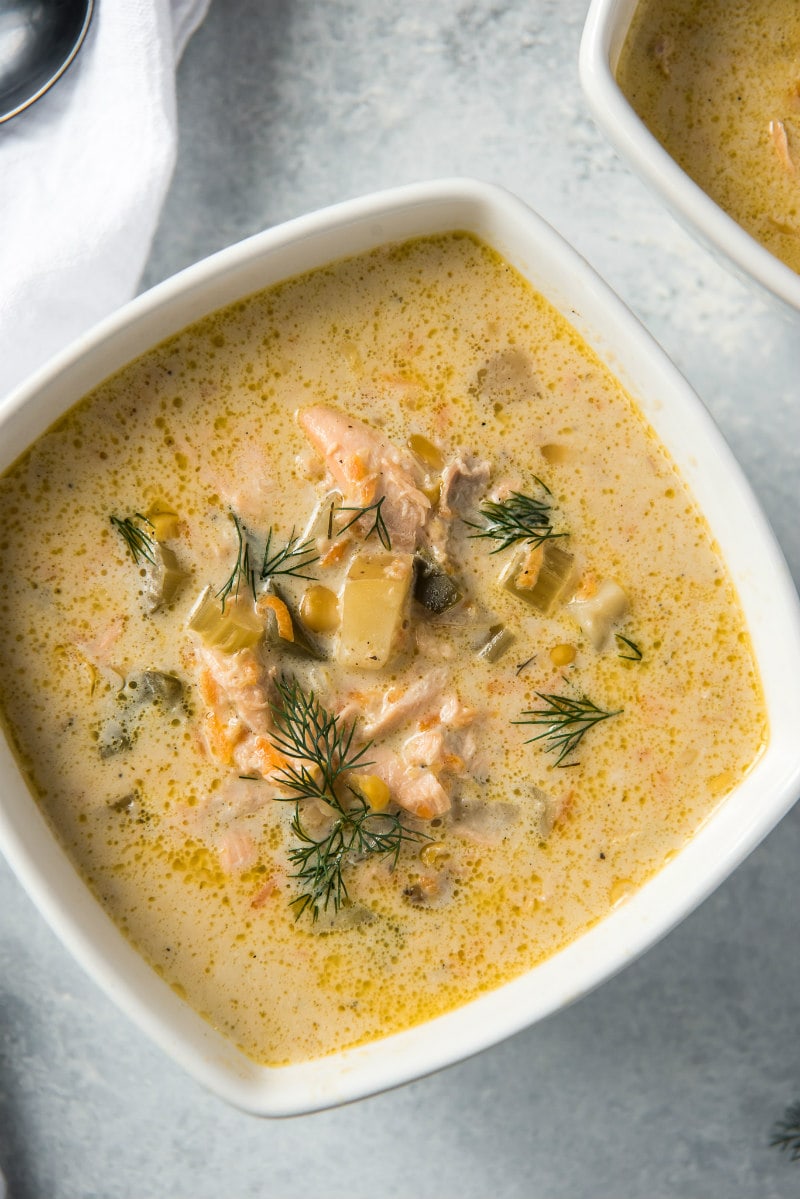 Bowl of Salmon Chowder