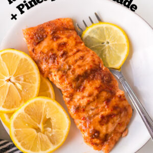 roasted salmon with pineapple marinade pinterest pin
