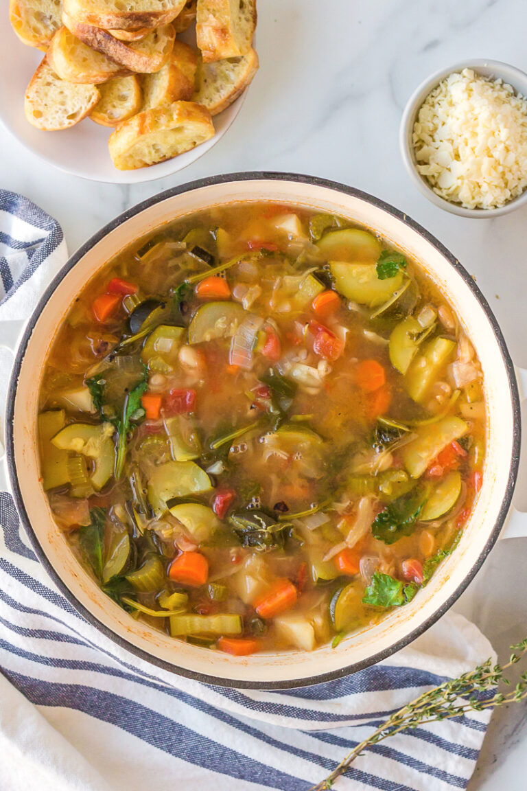 Tuscan Vegetable Soup with White Beans and Parmesan Recipe Girl