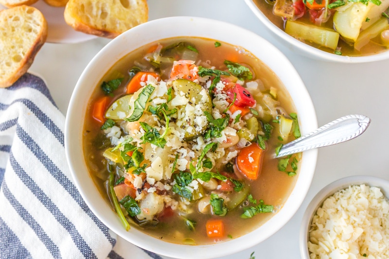 Tuscan Vegetable Soup with White Beans and Parmesan Recipe Girl