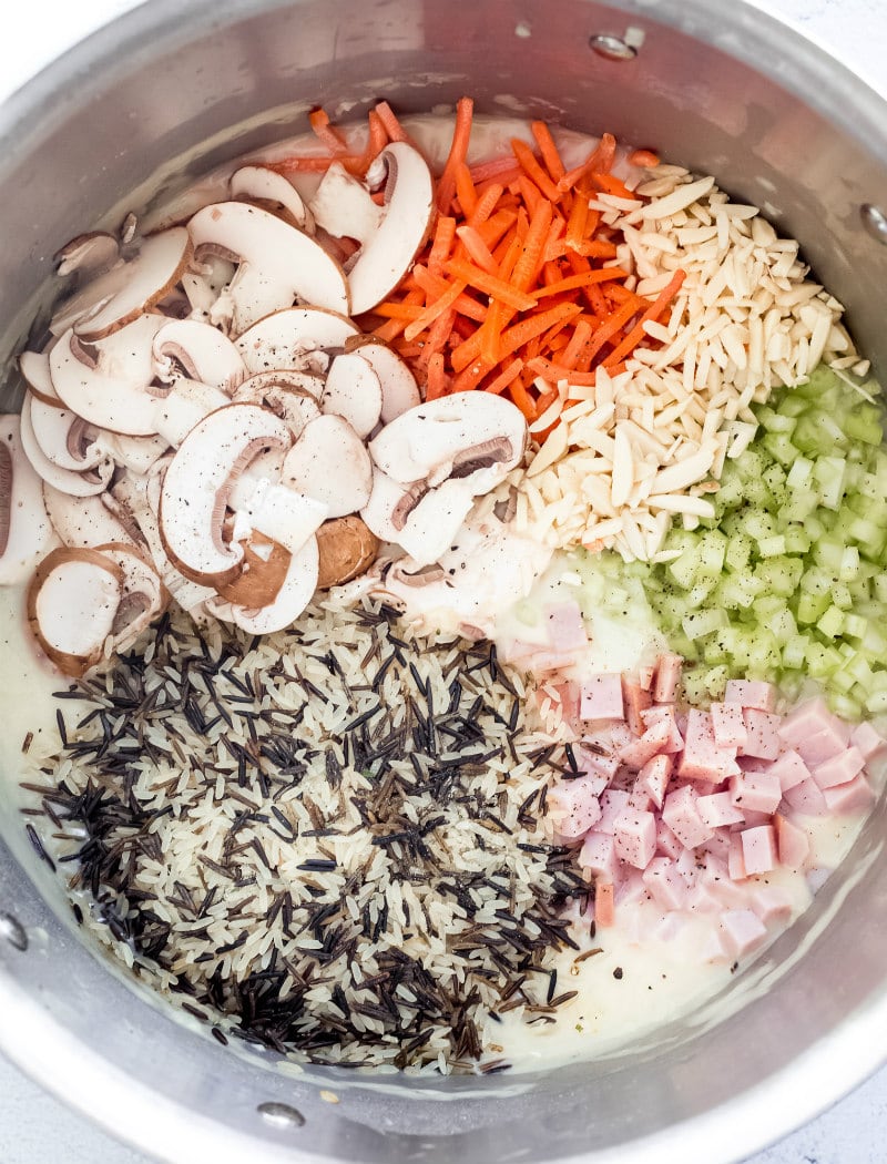 ingredients for wild rice soup