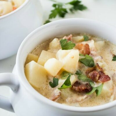 bowl of potato soup