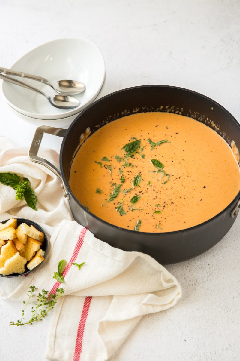 Pot of Herbed Tomato Soup