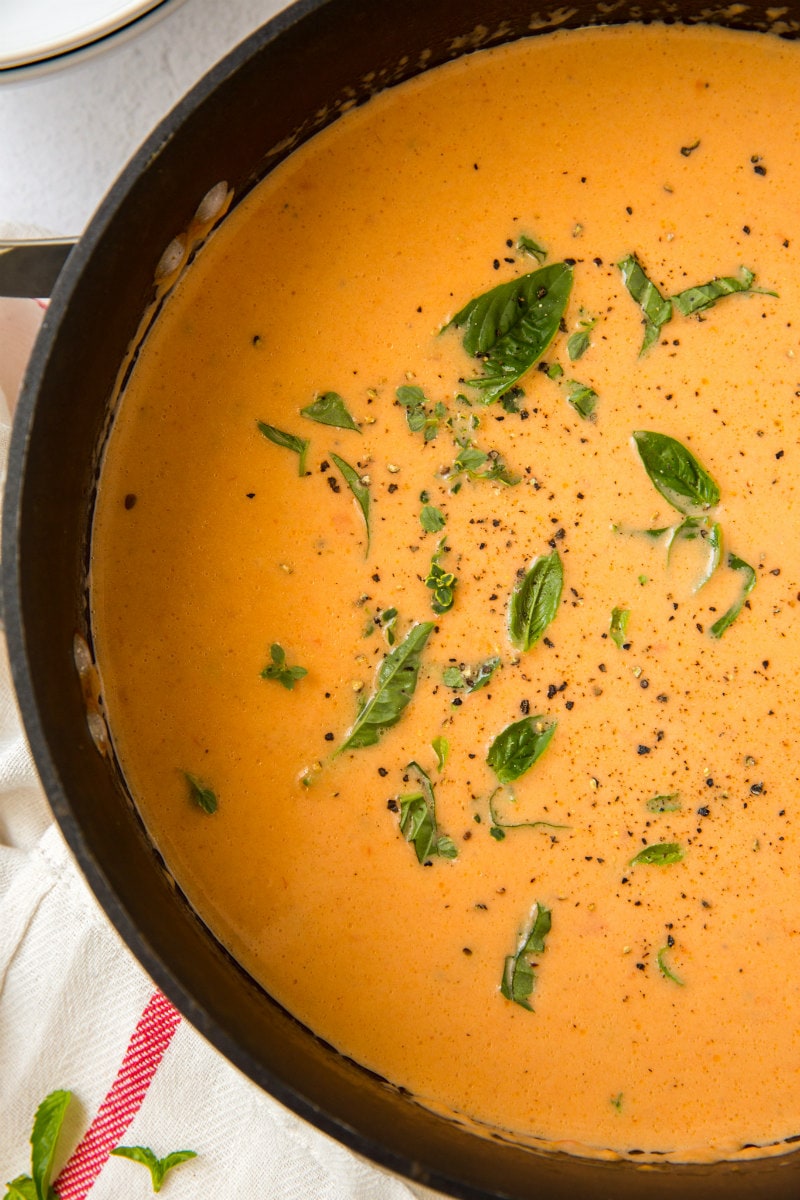 Pot of Herbed Tomato Soup