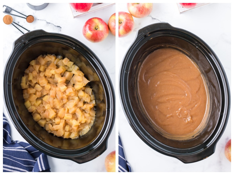 apples in crockpot and then apple butter in crockpot