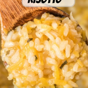 pinterest image for butternut squash risotto