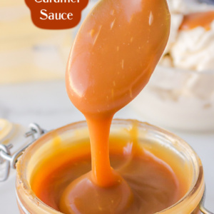 pinterest image for caramel sauce