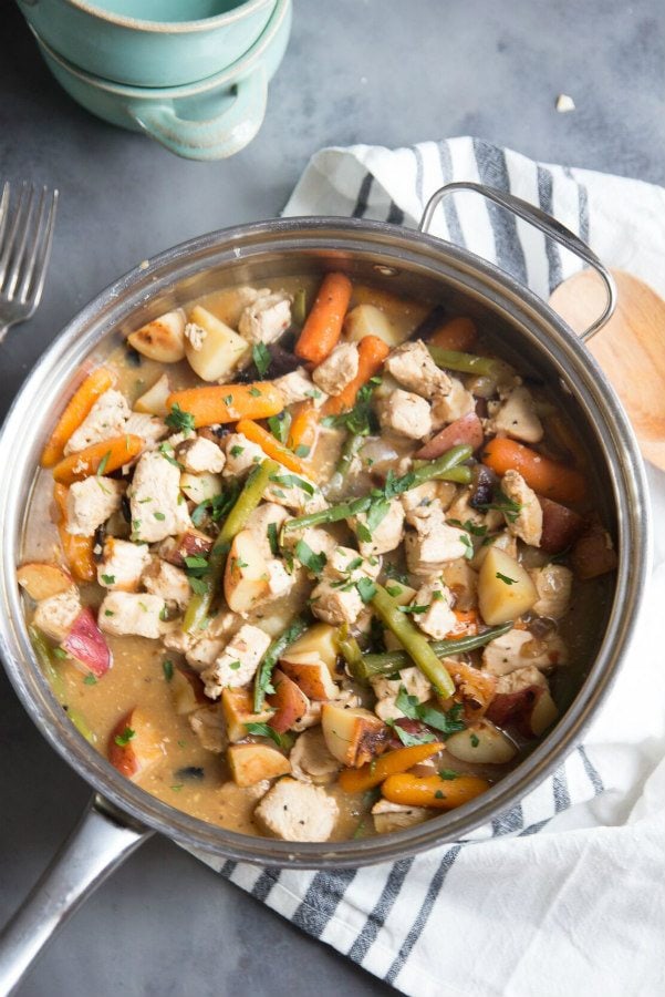 Chicken Stew with Balsamic Roasted Vegetables