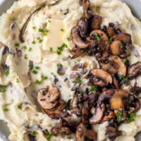 mashed potatoes with mushrooms