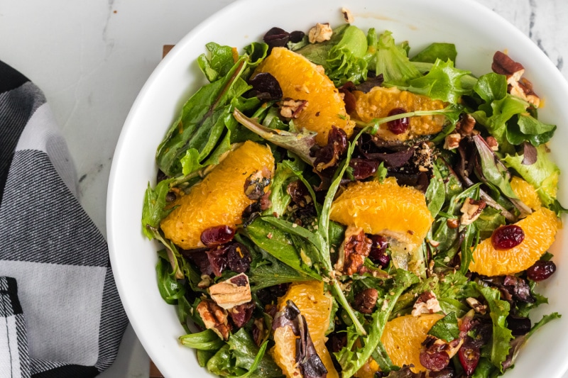 Green Salad with Oranges, Cranberries and Pecans Recipe Girl