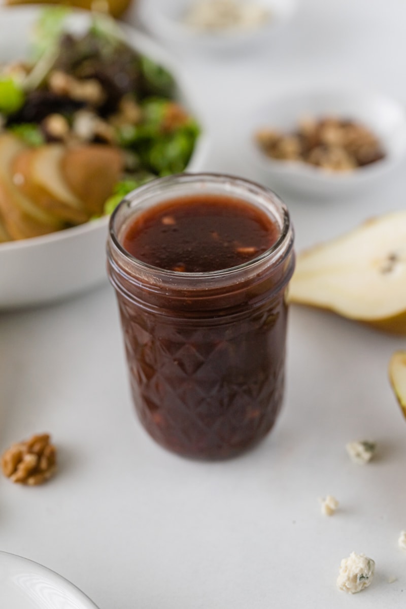 cranberry vinaigrette in jar